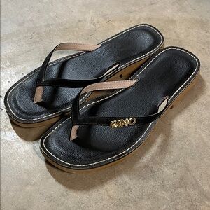Kino Black and Tan Women's Sandals